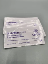 x 20 Snow Diamond Dissolving Teeth Whitening Strips Hydroxyapatite Lavender Mint