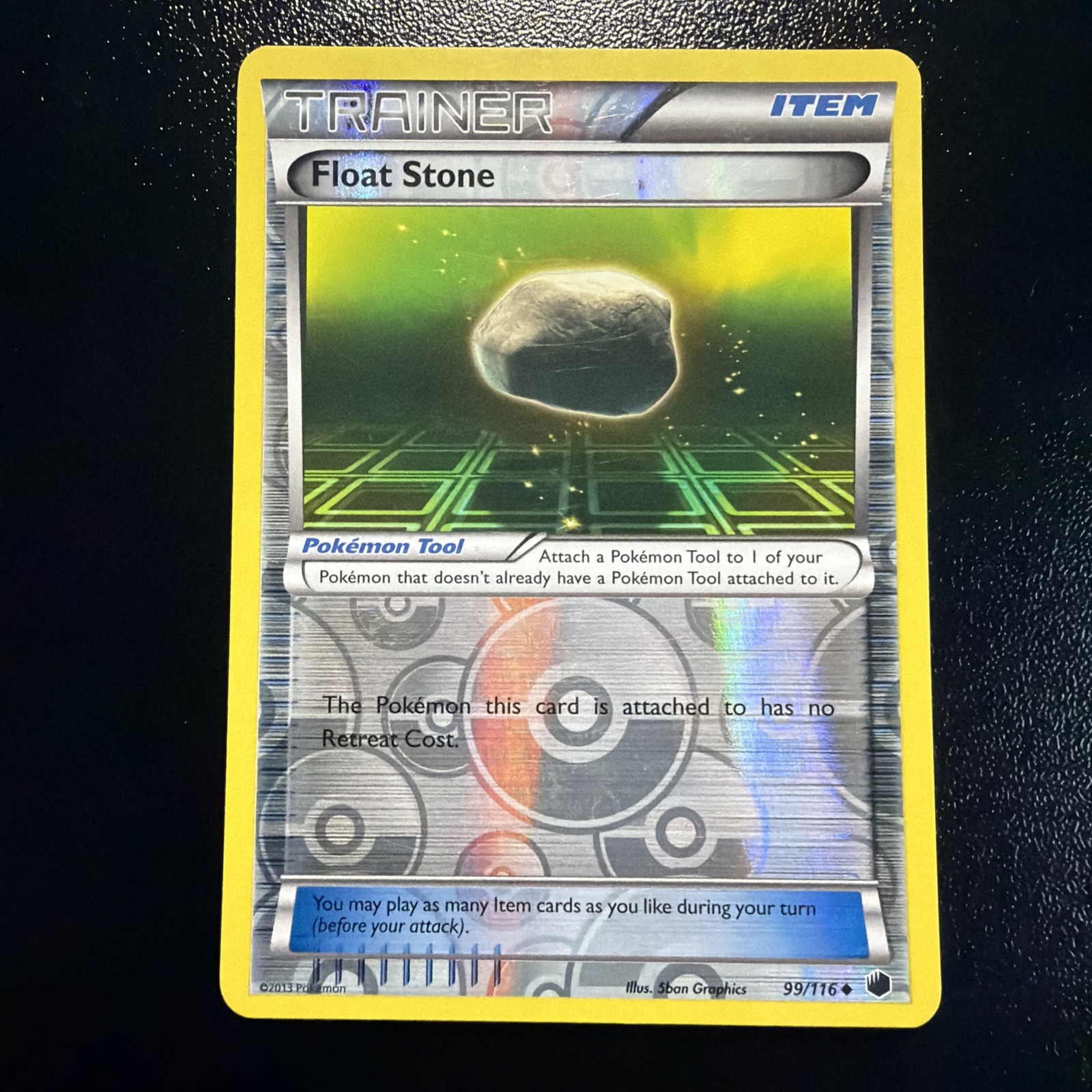 2013 Float Stone 99/116 Plasma Freeze Reverse Holo Pokemon TCG Single Card