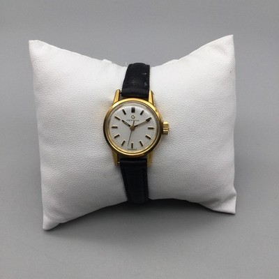 Vintage Certina Watch Womens 23mm Gold Tone Leather Strap Swiss