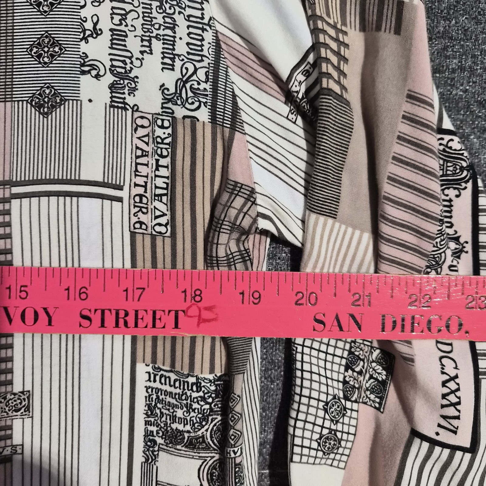 80-90s Pendleton Geometric Patchwork Rayon button… - image 8