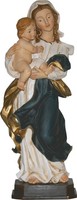 Heiligenfigur Madonna Weidener 26 Cm Polyresin Weiß/Blau Deko