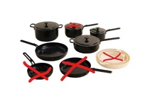 Our Place Cookware Set  Black 10-Piece Essentials Nonstick Ceramic Induction
