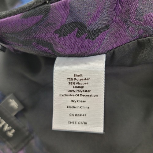 Talbots Dark Floral Ankle Pants Size 2 Black Purple Blue Sateen Whimsigoth - Picture 10 of 10