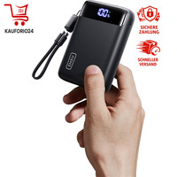 Power Bank 20000Mah 22,5W Schnellladung Mit Abnehmbarem USB-C Kabel Flugtauglich