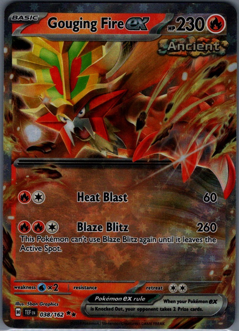 Gouging Fire ex Double Rare SV05: Temporal Forces 038/162 NM