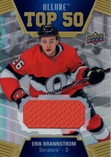 2019-20 Upper Deck Allure Top 50 Jerseys #T5018 Erik Brannstrom C Jersey - HKY