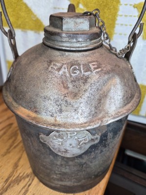 Vintage N.P.R. Northern Pacific Railroad Kerosene Oil Can Eagle Gallon Can