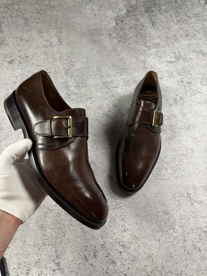 Barrett Lavoration Artigiana Luxus Leder Single Monk Strap Schuhe Italy (9,5)