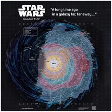 Star Wars Galaxy Map Poster