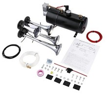 Train Horn Kit, 150DB, 4 Trumpet Loud Train Horns 150 PSI 12v Compressor