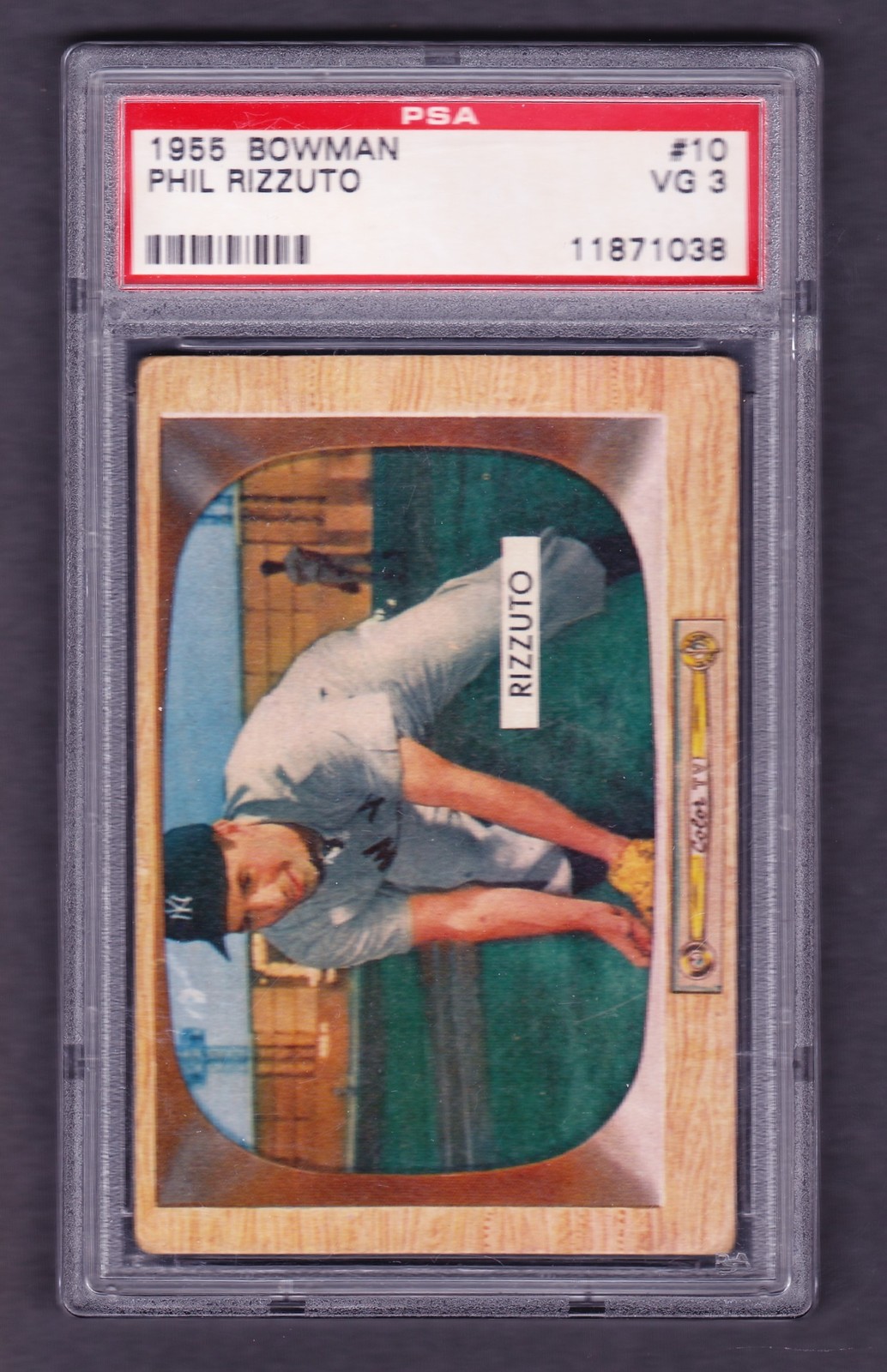 1955 BOWMAN #10 PHIL RIZZUTO NEW YORK YANKEES PSA 3