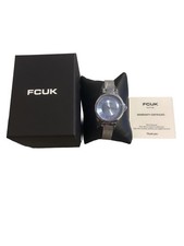 French Connection Silver Case Round Shape Silver Strap Quartz Ladies Watch New