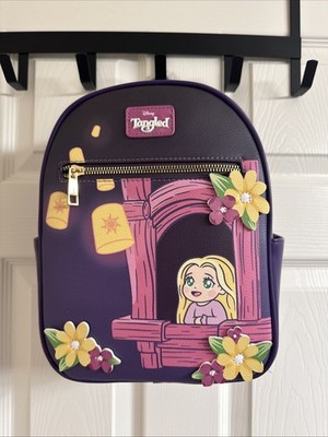 New Disney x Bioworld Tangled Rapunzel Chibi Backpack NWOT Never Used