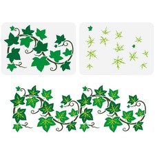 FINGERINSPIRE 2pc Layered Ivy Stencil - 8.3x11.7in, Reusable