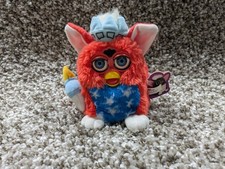 Furby 1999 Statue of Liberty Red Patriotic Tiger Electronics Tested Works 70-893