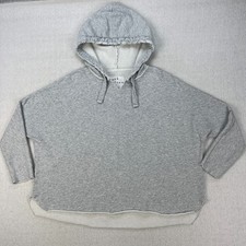 Frank  Eileen Tee Lab Kane Capelet Hoodie Womens XS Heather Gray Cropped Boxy
