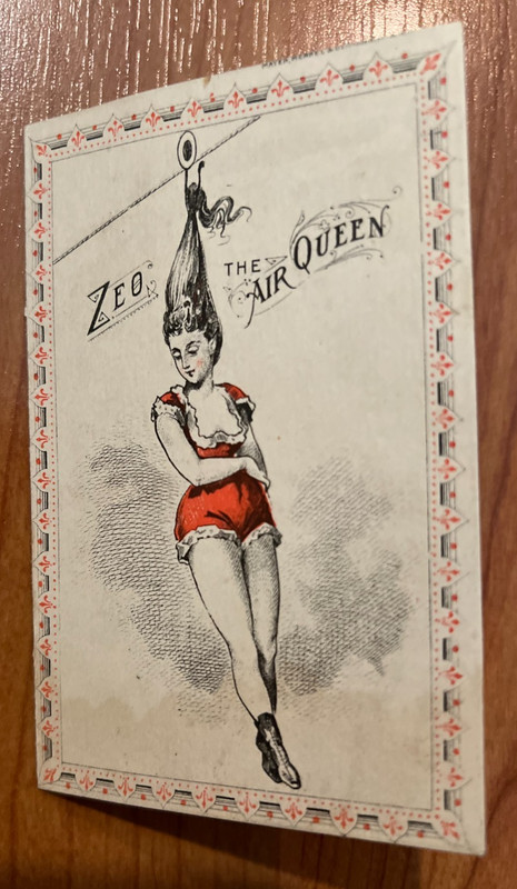 1800s brochure circus performer Zeo the Air Queen