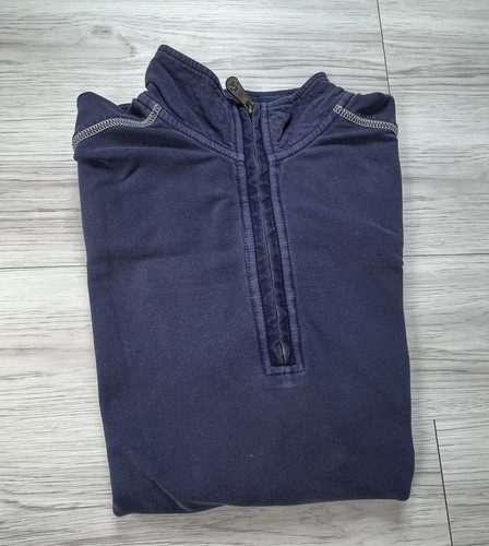 Tommy Bahama Sweater Men's M Medium Island Crafted Navy 1/4 Zip Perfect Fit - Picture 10 of 10