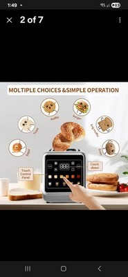 ''Dear Morning''Stainless Steel Digital Touch Screen Toaster 2 Slice w/LCD Display