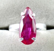 Natural Padparadscha Pink Sapphire 9.80 Ct/18 mm Pear Gemstone Engagement Ring