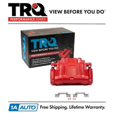 TRQ Performance Front Performance Brake Caliper w/Bracket Red for Chrysler Dodge