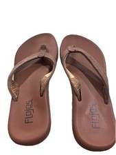 Flojos Ladies' Women's Brown Flip Flop Sandals Size 7 M