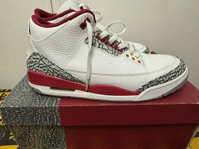 Air Jordan 3 Retro Cardinal Red Men's Size 11.5 CT8532-126