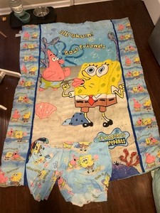 SpongeBob SquarePants  Comforter Set Old Chums Best Friends Blue Bedding TWIN