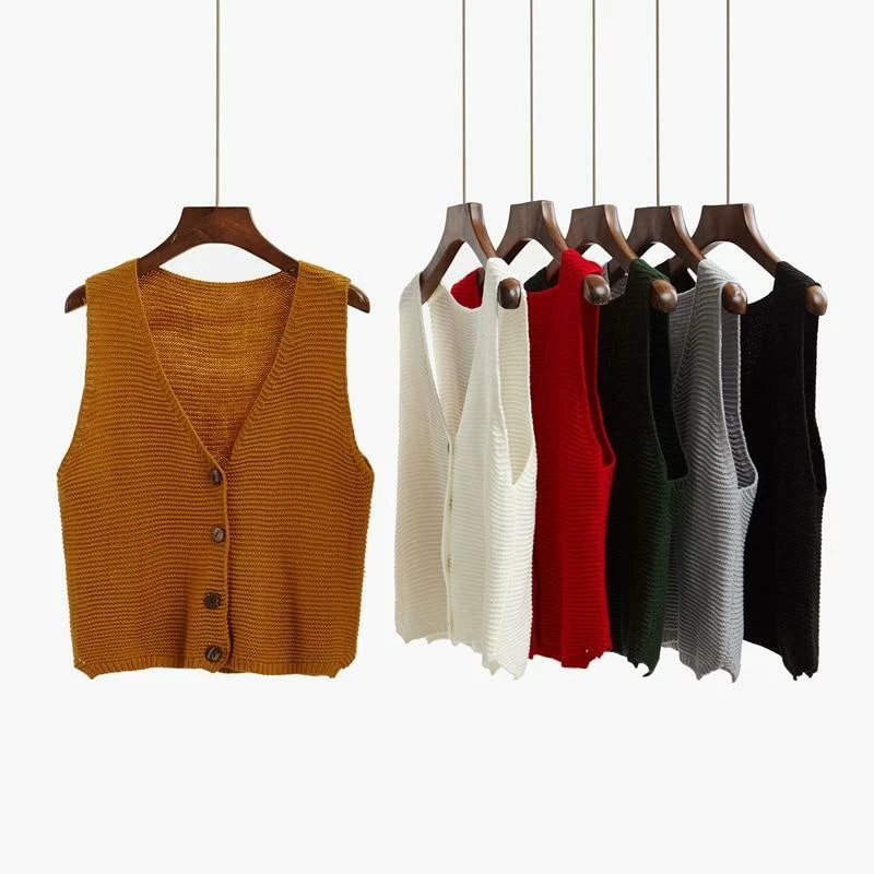 Sleeveless cardigan short sale
