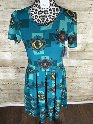 NWT LuLaRoe Women's Size M Amelia Dress, Pocket Dress, Zipper, BRAND NEW 