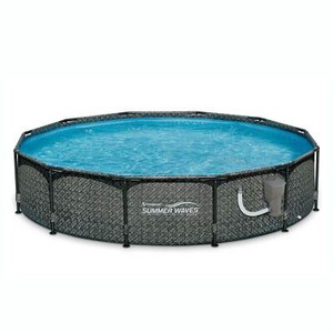 Summer Waves 12ft x 33in Round Above Ground Frame Pool with Filter Pump (Used) - Click1Get2 Cyber Monday