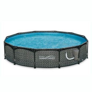 Summer Waves 12ft x 33in Round Above Ground Frame Pool with Filter Pump (Used) - Click1Get2 On Sale