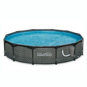 Summer Waves 12ft x 33in Round Above Ground Frame Pool with Filter Pump (Used) - Click1Get2 Sale