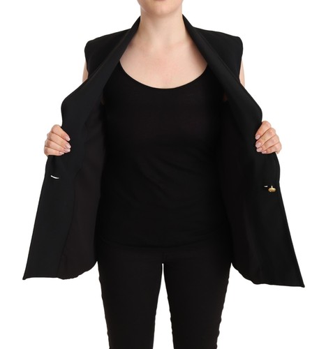 PHILOSOPHY DI ALBERTA FERRETTI Jacket Vest Black Sleeveless Blazer IT44/US10/L - Picture 5 of 9