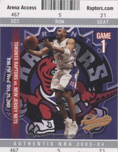 2003-04 Fleer Authentix - Vince Carter #1 - 1 of 2