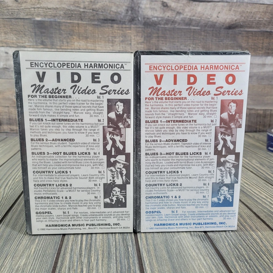 Harmonica Country Licks Part 1&2 Master Series by Marcos VHS, 1992 Vol 5/6 RARE - Image 2 of 4