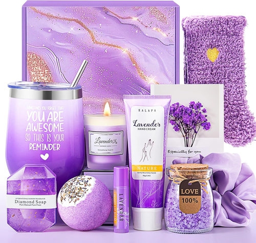 Gifts for Women Mothers Day Gifts for Mom Gift Basket (Lavender) - Picture 8 of 12