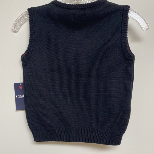 NWT Chaps boys Black sweater vest size 6 - Picture 2 of 6