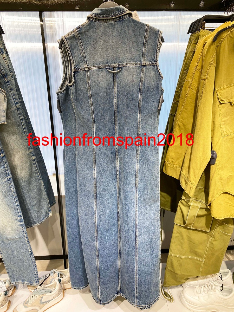 未使用 kouse Diamond Grid Denim Vest Dress 未使用 kouse Diamond Grid Denim Vest Dress