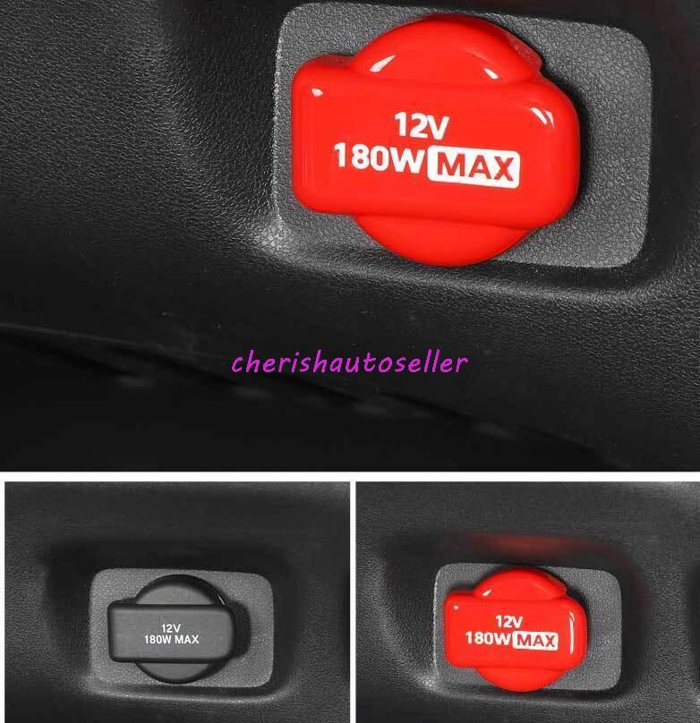 For Honda HR-V 2023-2025 ABS Bright Red Rear USB Cigarette Lighter Panel  Trim 1X
