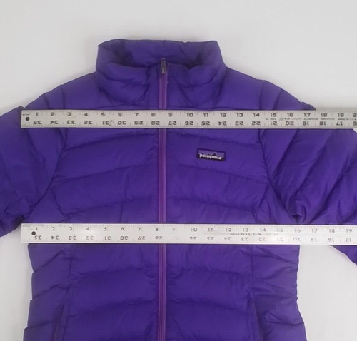 Patagonia Down Jacket Girl's Large (12) Purple Puffer #J2241 - Picture 16 of 20