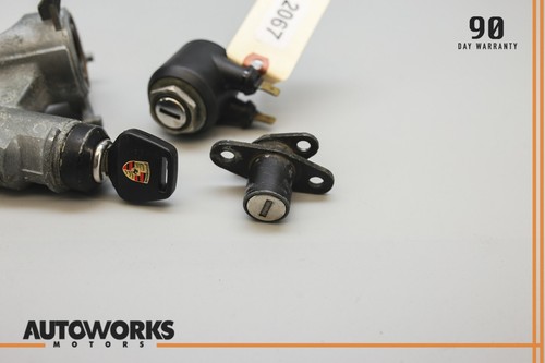 83-87 Porsche 944 Ignition Cylinder Trunk Glove Box Lock Key Set OEM - Picture 2 of 12