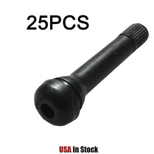 (25PCS) TR418 2" Snap-In Tire Valve Stems Tubeless Black Rubber Valve TR 418