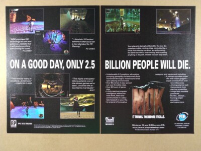 1997 Shiny Entertainment MDK game promo vintage print Ad