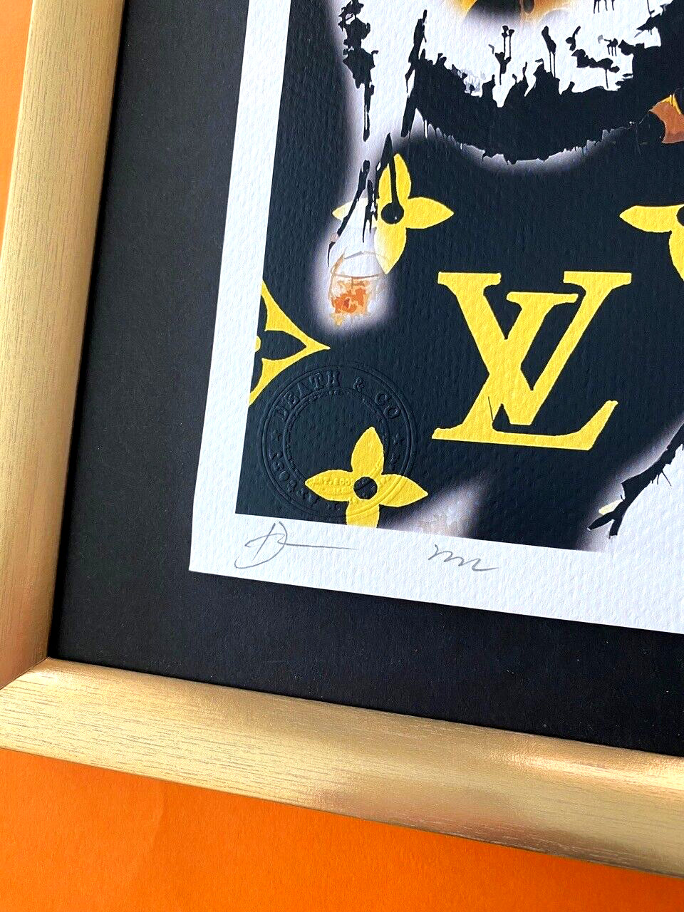 DEATH NYC Hand Signed LARGE Print Framed 16x20in COA POP BAKKSY GRAFFITI KUSAMA