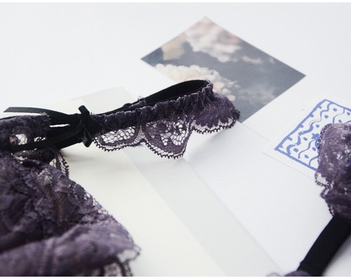 Conjunto de sujetador y bragas de balconette de encaje sin forro Lumiere para mujer - Imagen 33 de 47