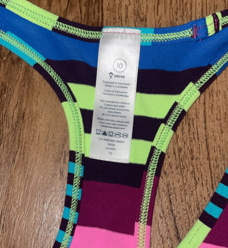 Ivivva Girls Size 10 Tank Top Sports Multicolor Pullover Activewear Racerback - Picture 2 of 4