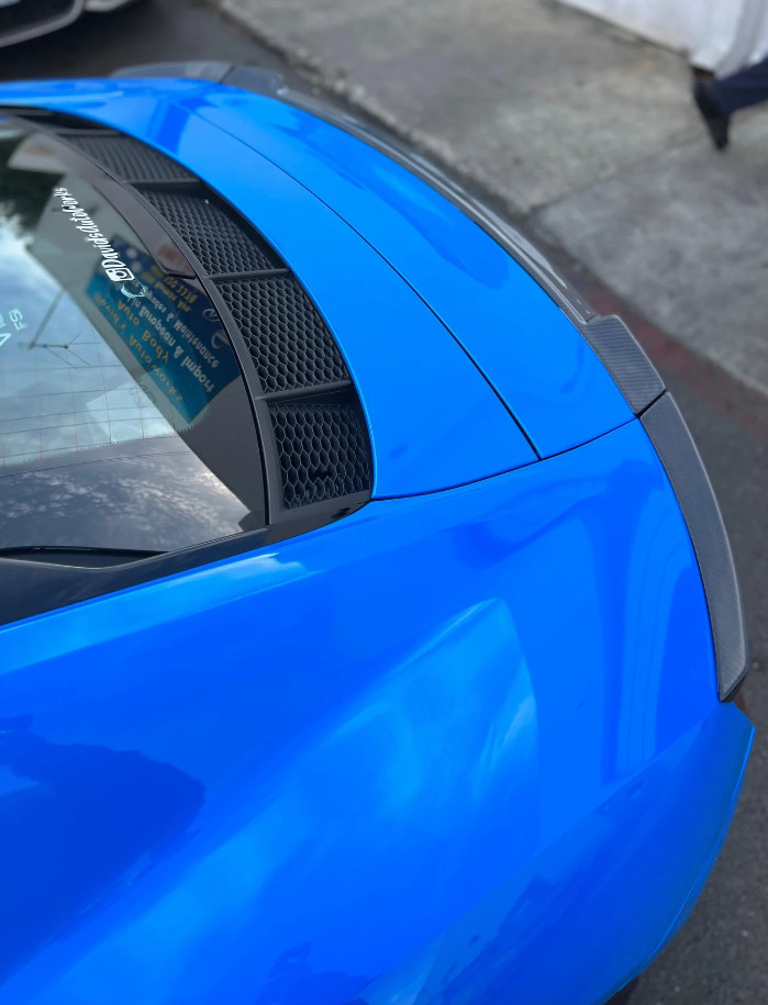 FOR AUDI R8 V10 COUPE GEN 2 16-22 REAR TRUNK SPOILER WING LIP REAL CARBON FIBER