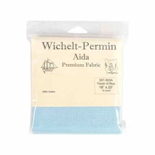 Aida 14ct Touch of Blue 18"x25" Stitch Cloth by Wichelt Imports