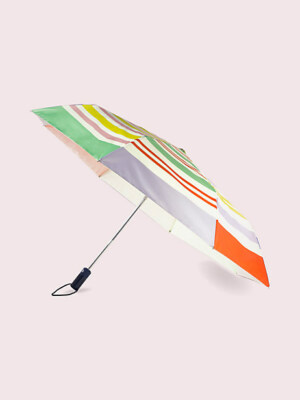 NWT KATE SPADE RAINBOW STRIPE TRAVEL UMBRELLA